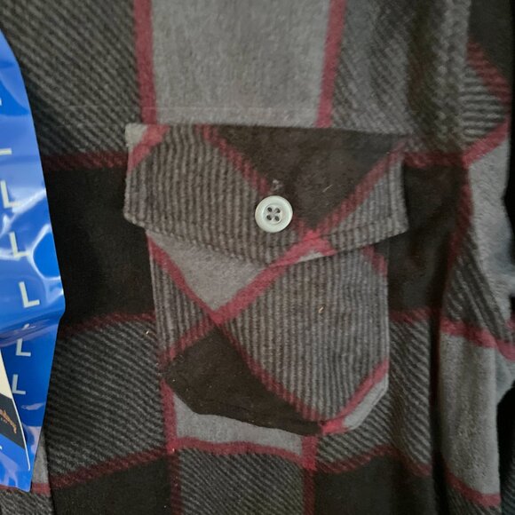 NEW Freedom Foundry Men's Lightweight Plush Plaid Fleece Shirt L NWT - Picture 4 of 8
